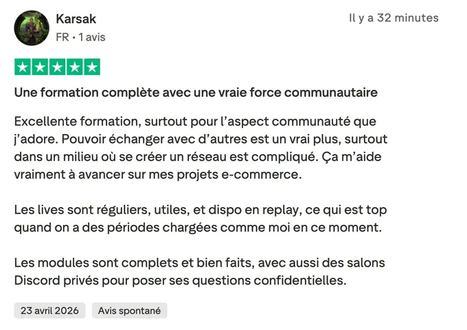 Témoignage membre 33