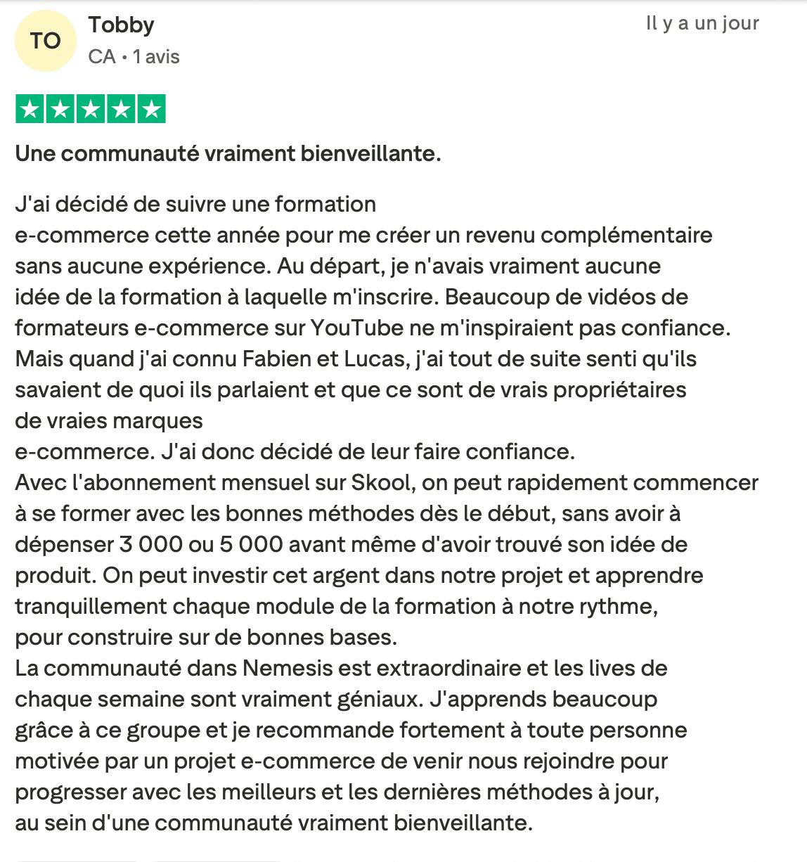 Témoignage membre 38